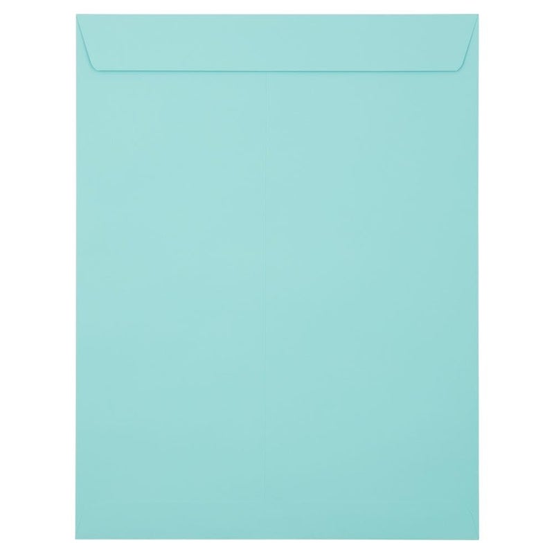 LUXPaper 10 x 13 Open End Envelopes | Peel & Press | Seafoam Blue | 80lb. Text | 50 Qty - Image 2